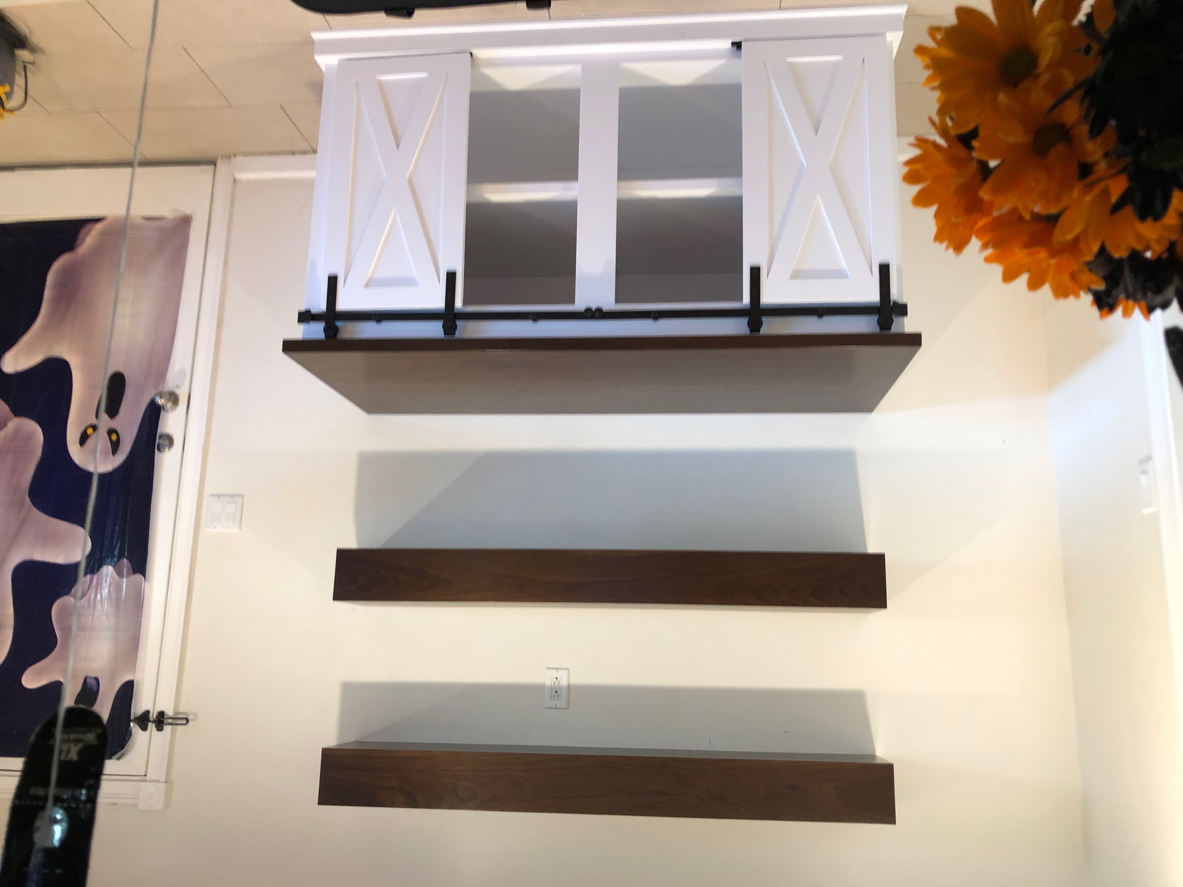 Floating shelves & console